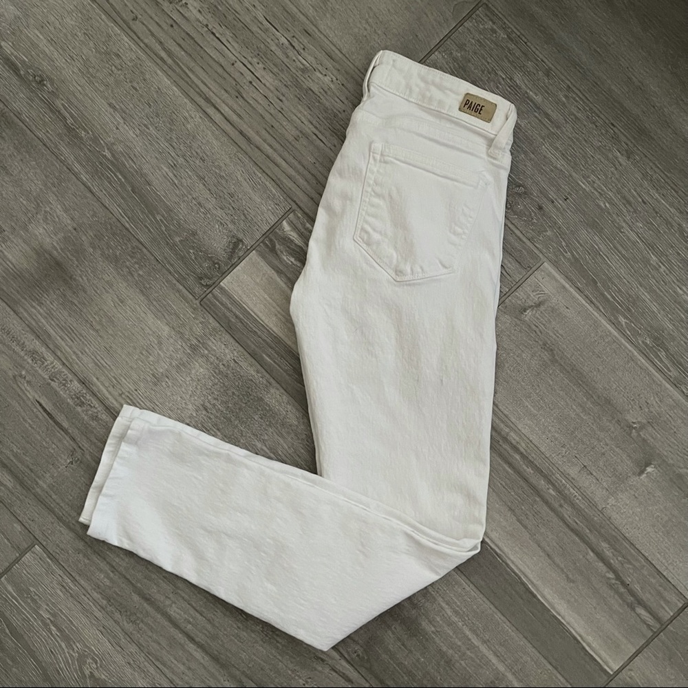 PAIGE White Skyline Skinny Jeans - Picture 3 of 8
